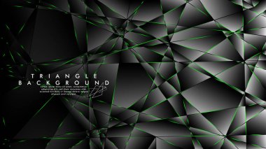 Soyut Arka Plan Geometrik Lüks çokgen desenleri ve Yeşil üçgen çizgileri ile
