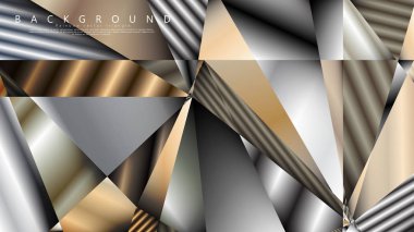 Soyut geometrik arka plan. vektör gradyan metal üçgen
