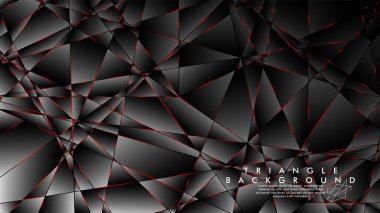 Soyut Arka Plan Geometrik Lüks çokgen desenleri ve Kırmızı üçgen çizgileri ile