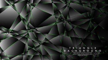 Soyut Arka Plan Geometrik Lüks çokgen desenleri ve Yeşil üçgen çizgileri ile