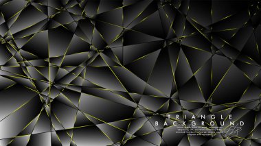 Soyut Arka Plan Geometrik Lüks çokgen desenleri ve Sarı üçgen çizgileri ile