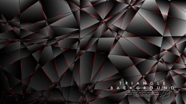 Soyut Arka Plan Geometrik Lüks çokgen desenleri ve Kırmızı üçgen çizgileri ile