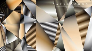 Soyut geometrik arka plan. vektör gradyan metal üçgen