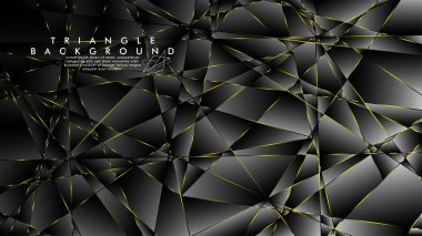 Soyut Arka Plan Geometrik Lüks çokgen desenleri ve Sarı üçgen çizgileri ile