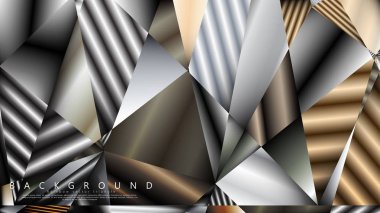 Soyut geometrik arka plan. vektör gradyan metal üçgen