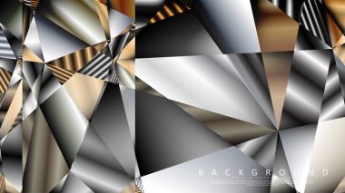 Soyut geometrik arka plan. vektör gradyan metal üçgen