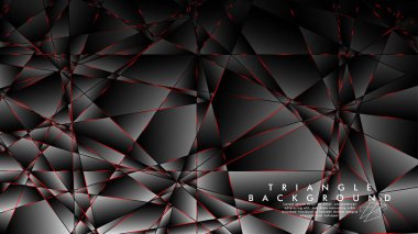 Soyut Arka Plan Geometrik Lüks çokgen desenleri ve Kırmızı üçgen çizgileri ile