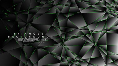 Soyut Arka Plan Geometrik Lüks çokgen desenleri ve Yeşil üçgen çizgileri ile