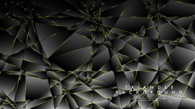Soyut Arka Plan Geometrik Lüks çokgen desenleri ve Sarı üçgen çizgileri ile