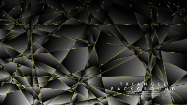 Soyut Arka Plan Geometrik Lüks çokgen desenleri ve Sarı üçgen çizgileri ile