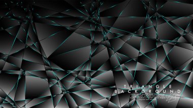 Soyut Arka Plan Geometrik lüks çokgen desenleri ile. Mavi Işık üçgen çizgisi