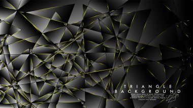 Soyut Arka Plan Geometrik Lüks çokgen desenleri ve Sarı üçgen çizgileri ile
