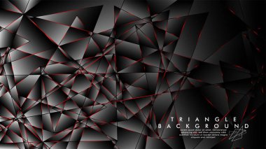 Soyut Arka Plan Geometrik Lüks çokgen desenleri ve Kırmızı üçgen çizgileri ile