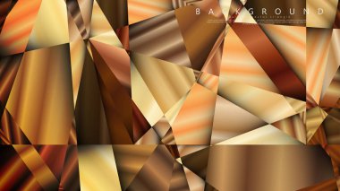 Soyut geometrik arka plan. vektör gradyan altın üçgen