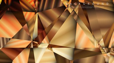 Soyut geometrik arka plan. vektör gradyan altın üçgen