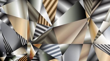 Soyut geometrik arka plan. vektör gradyan metal üçgen