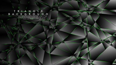 Soyut Arka Plan Geometrik Lüks çokgen desenleri ve Yeşil üçgen çizgileri ile