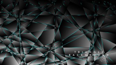 Soyut Arka Plan Geometrik lüks çokgen desenleri ile. Mavi Işık üçgen çizgisi