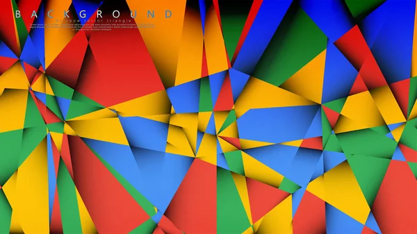 Kırmızı sarı ve yeşil kombinasyonu ile bir Üçgen Arka Plan Vektör. Degradeler ve saydamlık ile geometrik illüstrasyon tarzı.