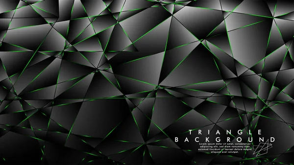 Soyut Arka Plan Geometrik Lüks çokgen desenleri ve Yeşil üçgen çizgileri ile