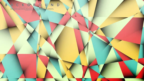 Pastel mavi, kırmızı ve sarı nın birleşimi ile Mozaik Üçgen vektör arka plan. Degradeler ve saydamlık ile geometrik illüstrasyon tarzı.