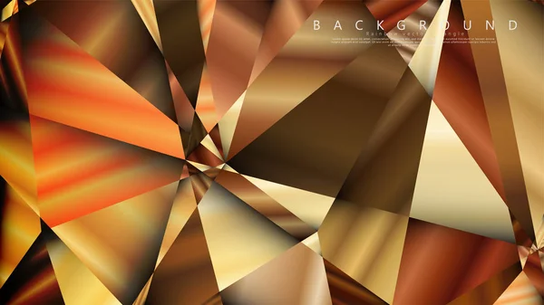 Abstrakter geometrischer Hintergrund. Vektorgradient Goldenes Dreieck — Stockvektor