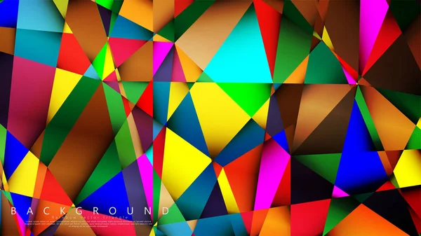 Ljus Multicolor regnbåge vektor bakgrund mosaik triangel. Geometrisk illustration stil med övertoningar och transparens. Triangel mönster design — Stock vektor