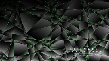Soyut Arka Plan Geometrik Lüks çokgen desenleri ve Yeşil üçgen çizgileri ile