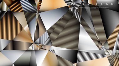 Soyut geometrik arka plan. vektör gradyan metal üçgen