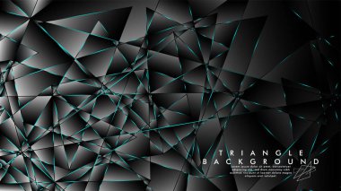 Soyut Arka Plan Geometrik lüks çokgen desenleri ile. Mavi Işık üçgen çizgisi