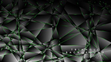 Soyut Arka Plan Geometrik Lüks çokgen desenleri ve Yeşil üçgen çizgileri ile