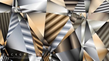 Soyut geometrik arka plan. vektör gradyan metal üçgen