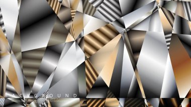 Soyut geometrik arka plan. vektör gradyan metal üçgen