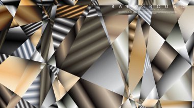 Soyut geometrik arka plan. vektör gradyan metal üçgen