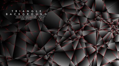 Soyut Arka Plan Geometrik Lüks çokgen desenleri ve Kırmızı üçgen çizgileri ile