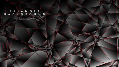 Soyut Arka Plan Geometrik Lüks çokgen desenleri ve Kırmızı üçgen çizgileri ile