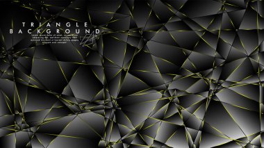 Soyut Arka Plan Geometrik Lüks çokgen desenleri ve Sarı üçgen çizgileri ile
