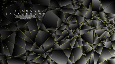Soyut Arka Plan Geometrik Lüks çokgen desenleri ve Sarı üçgen çizgileri ile