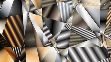 Soyut geometrik arka plan. vektör gradyan metal üçgen