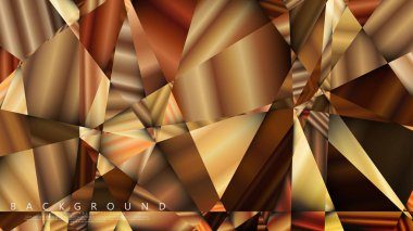 Soyut geometrik arka plan. vektör gradyan altın üçgen