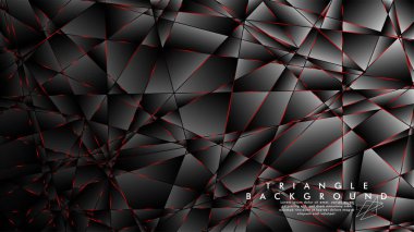 Soyut Arka Plan Geometrik Lüks çokgen desenleri ve Kırmızı üçgen çizgileri ile
