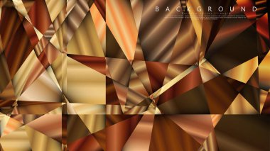 Soyut geometrik arka plan. vektör gradyan altın üçgen