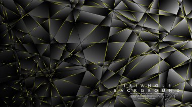 Soyut Arka Plan Geometrik Lüks çokgen desenleri ve Sarı üçgen çizgileri ile