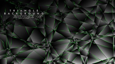 Soyut Arka Plan Geometrik Lüks çokgen desenleri ve Yeşil üçgen çizgileri ile