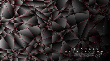Soyut Arka Plan Geometrik Lüks çokgen desenleri ve Kırmızı üçgen çizgileri ile