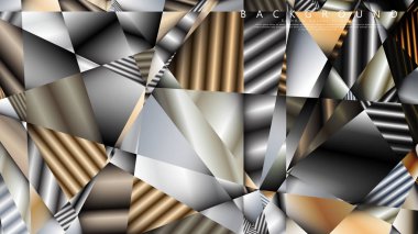Soyut geometrik arka plan. vektör gradyan metal üçgen
