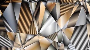 Soyut geometrik arka plan. vektör gradyan metal üçgen