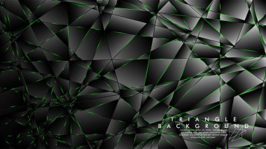 Soyut Arka Plan Geometrik Lüks çokgen desenleri ve Yeşil üçgen çizgileri ile