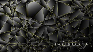 Soyut Arka Plan Geometrik Lüks çokgen desenleri ve Sarı üçgen çizgileri ile