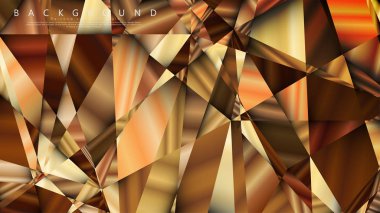 Soyut geometrik arka plan. vektör gradyan altın üçgen